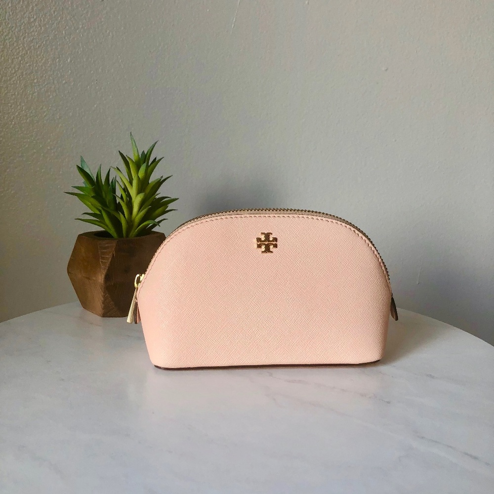Tory Burch Pale Apricot Makeup Bag